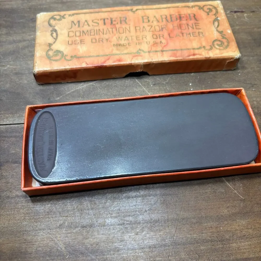 Vintage Master Barber Combination Razor Hone with Box